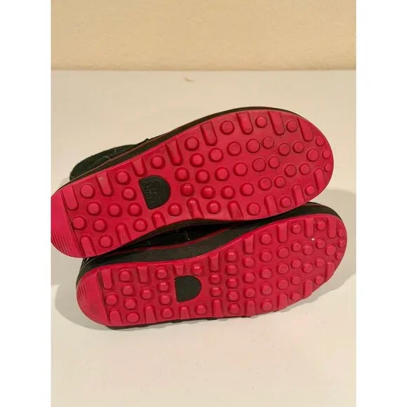 Sorel Glacy Black Suede Waterproof Winter Boots Sz 7 Sherpa Lined Outdoor NL1975 - Picture 7 of 7